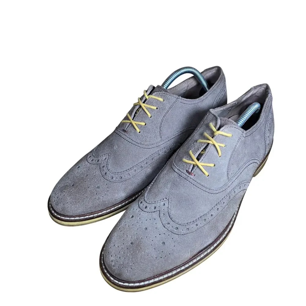 Banana Republic Suede Tan Wingtip Mens 9.5 Lining, Sole, Upper Leather, Preppy